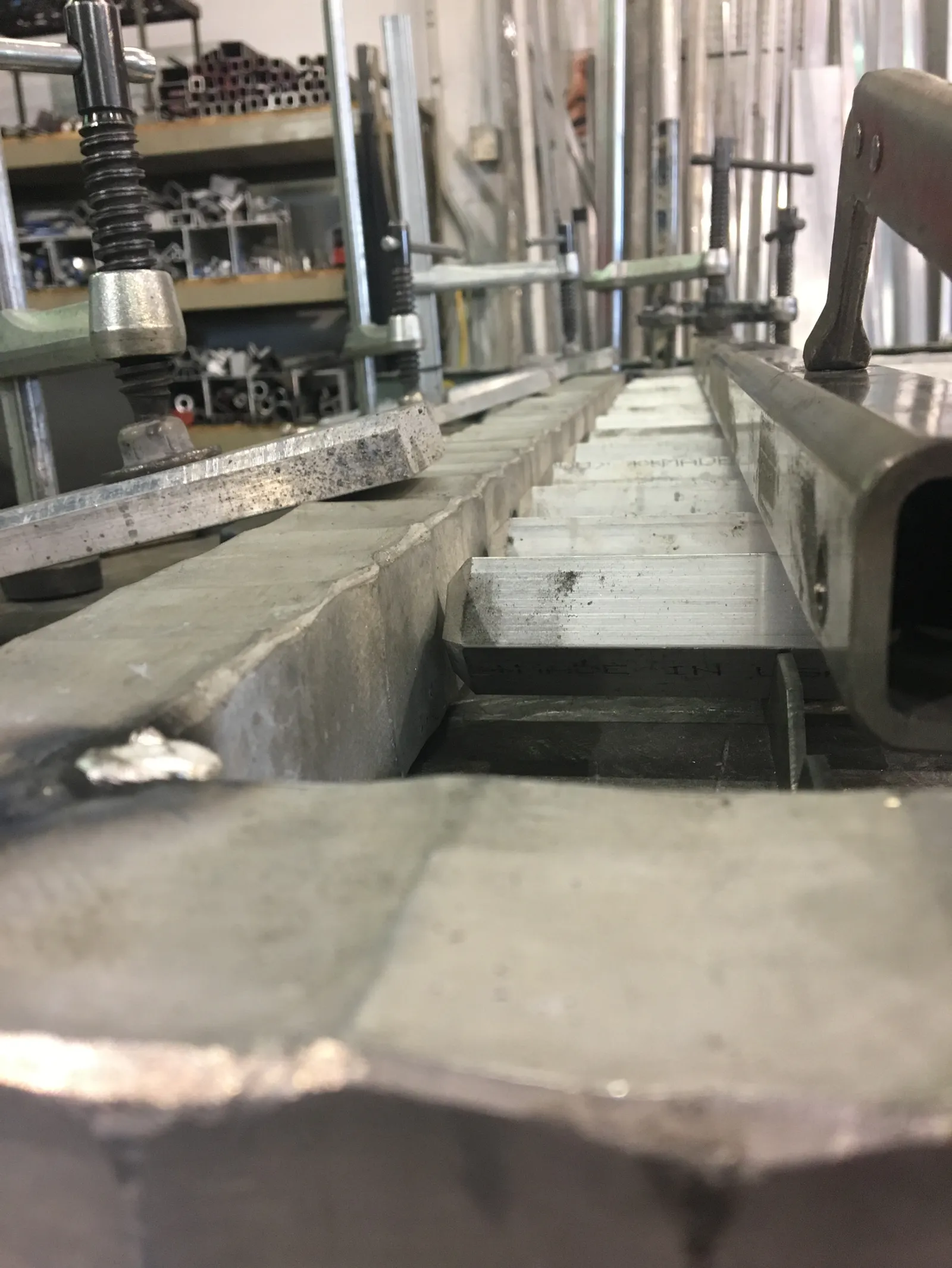 Large-scale metal fabrication work in progress